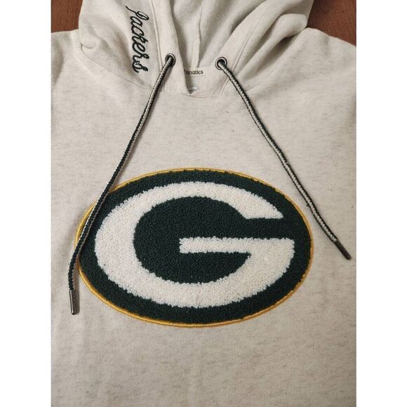 Green Bay Packers Medium Team Absolute Pullover Hoodie - Oatmeal - Picture 4 of 8